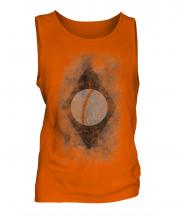 Brazil Flag Faded Print Mens Vest