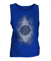 Brazil Flag Faded Print Mens Vest