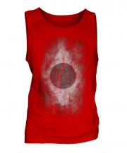 Brazil Flag Faded Print Mens Vest