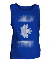 Canadian Flag Faded Print Mens Vest