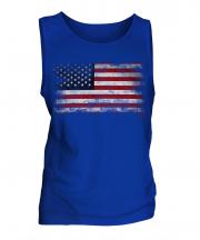 Stars And Stripes Distressed Flag Mens Vest