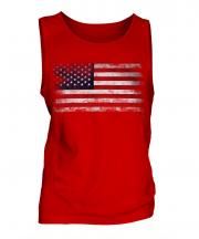 Stars And Stripes Distressed Flag Mens Vest