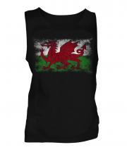 Wales Distressed Flag Mens Vest