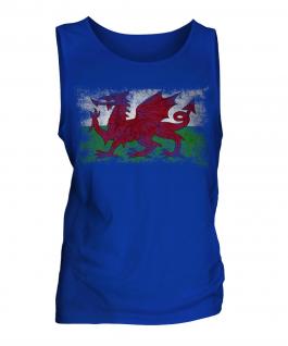 Wales Distressed Flag Mens Vest