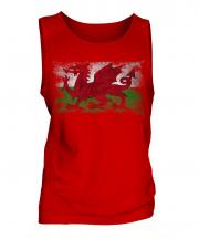 Wales Distressed Flag Mens Vest