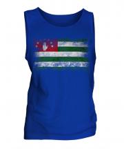 Abkhazia Distressed Flag Mens Vest