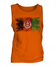 Afghanistan Distressed Flag Mens Vest