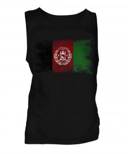 Afghanistan Distressed Flag Mens Vest