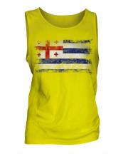 Ajaria Distressed Flag Mens Vest