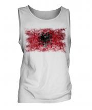 Albania Distressed Flag Mens Vest