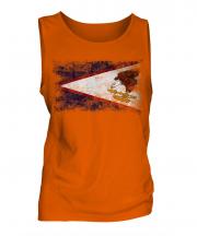 American Samoa Distressed Flag Mens Vest