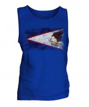 American Samoa Distressed Flag Mens Vest