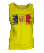 Andorra Distressed Flag Mens Vest