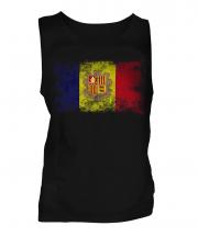 Andorra Distressed Flag Mens Vest