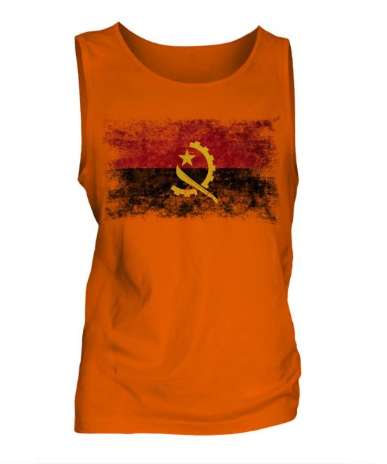 Angola Distressed Flag Mens Vest