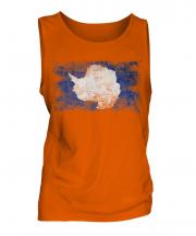 Antartica Distressed Flag Mens Vest