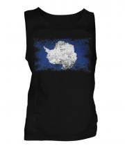 Antartica Distressed Flag Mens Vest