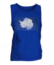 Antartica Distressed Flag Mens Vest