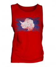 Antartica Distressed Flag Mens Vest