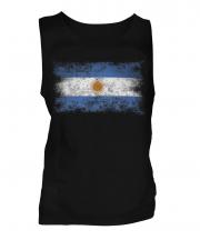 Argentina Distressed Flag Mens Vest