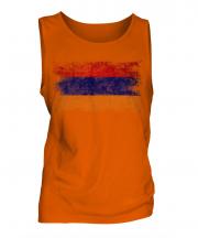 Armenia Distressed Flag Mens Vest