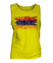 Armenia Distressed Flag Mens Vest