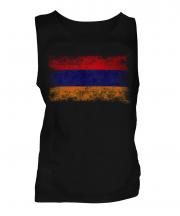 Armenia Distressed Flag Mens Vest