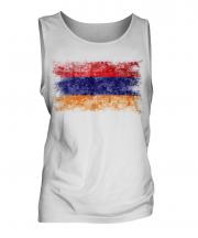 Armenia Distressed Flag Mens Vest