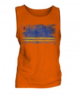Aruba Distressed Flag Mens Vest