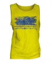 Aruba Distressed Flag Mens Vest