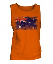 Australia Distressed Flag Mens Vest