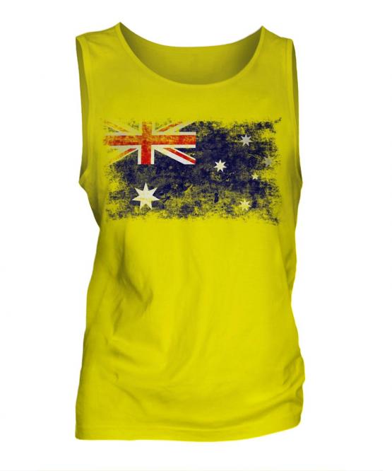 Australia Distressed Flag Mens Vest