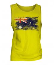 Australia Distressed Flag Mens Vest