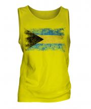 Bahamas Distressed Flag Mens Vest