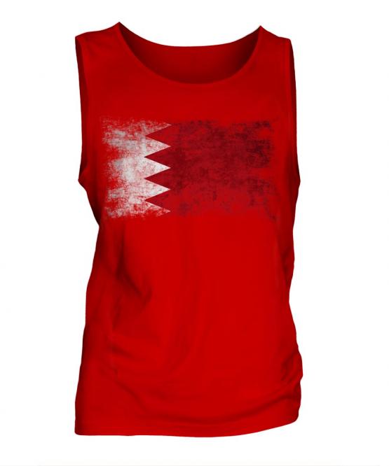 Bahrain Distressed Flag Mens Vest