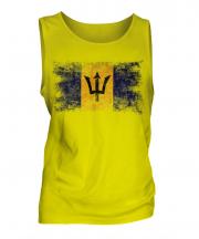 Barbados Distressed Flag Mens Vest