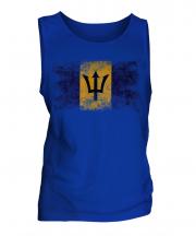 Barbados Distressed Flag Mens Vest
