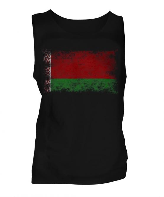 Belarus Distressed Flag Mens Vest