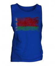Belarus Distressed Flag Mens Vest