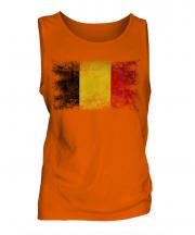 Belgium Distressed Flag Mens Vest