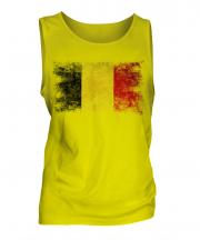 Belgium Distressed Flag Mens Vest