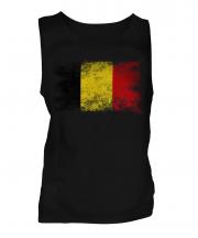 Belgium Distressed Flag Mens Vest
