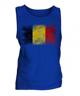 Belgium Distressed Flag Mens Vest