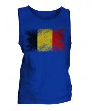 Belgium Distressed Flag Mens Vest
