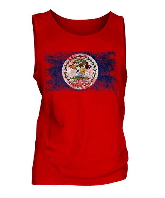 Belize Distressed Flag Mens Vest