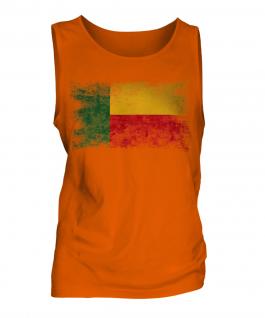 Benin Distressed Flag Mens Vest