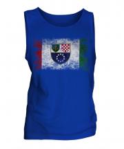 Bosnia And Herzegovina Federation Distressed Flag Mens Vest