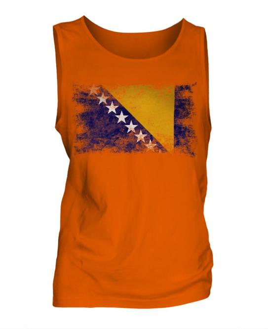 Bosnia And Herzegovina Distressed Flag Mens Vest