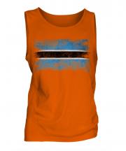 Botswana Distressed Flag Mens Vest