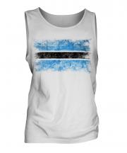 Botswana Distressed Flag Mens Vest
